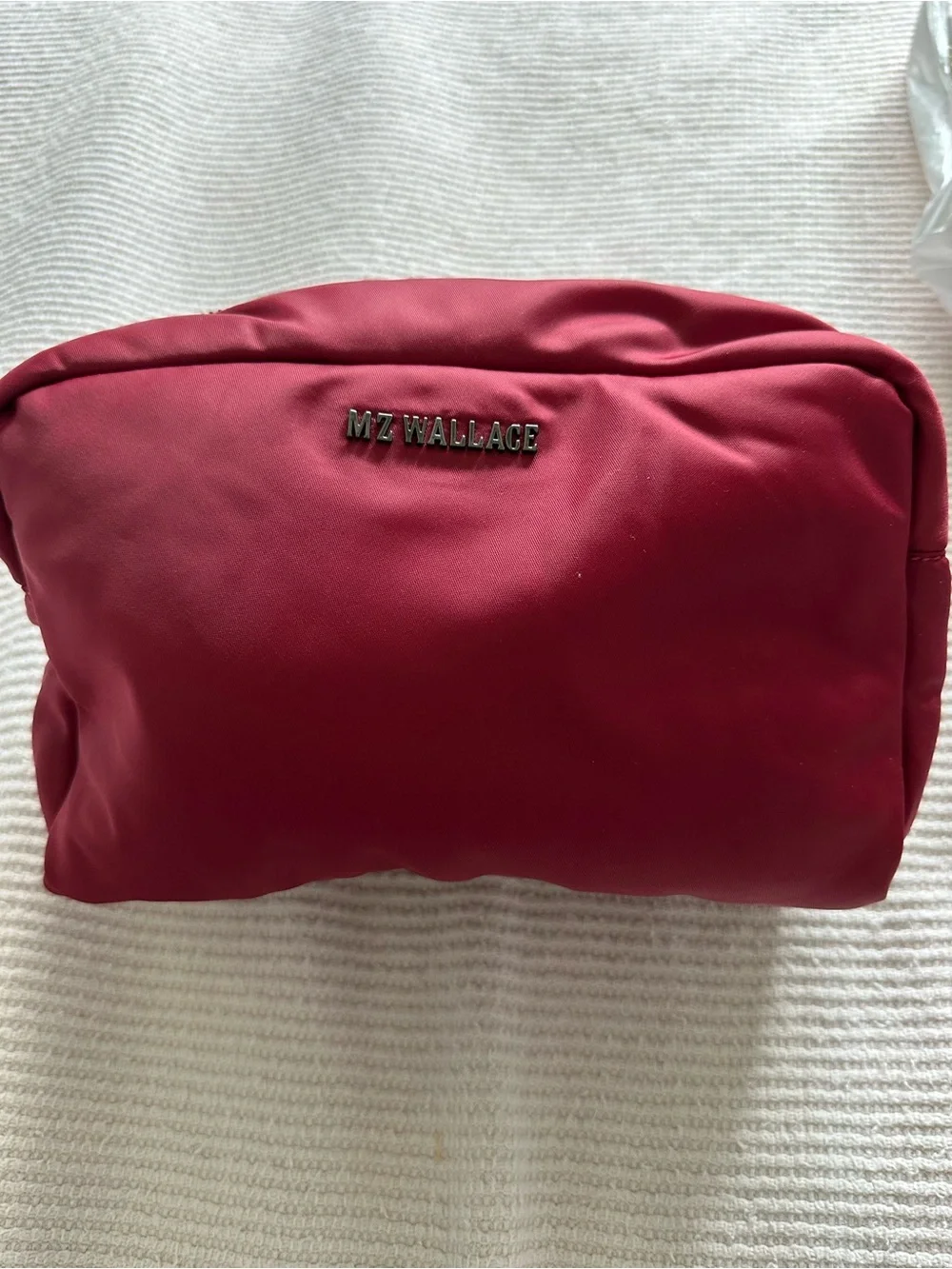 MZ Wallace dark ruby winish color Travel Cosmetic Pouch